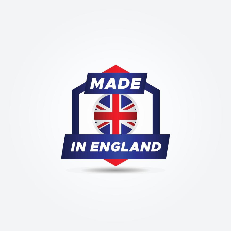 Made In England Elegant Label Product Design vector