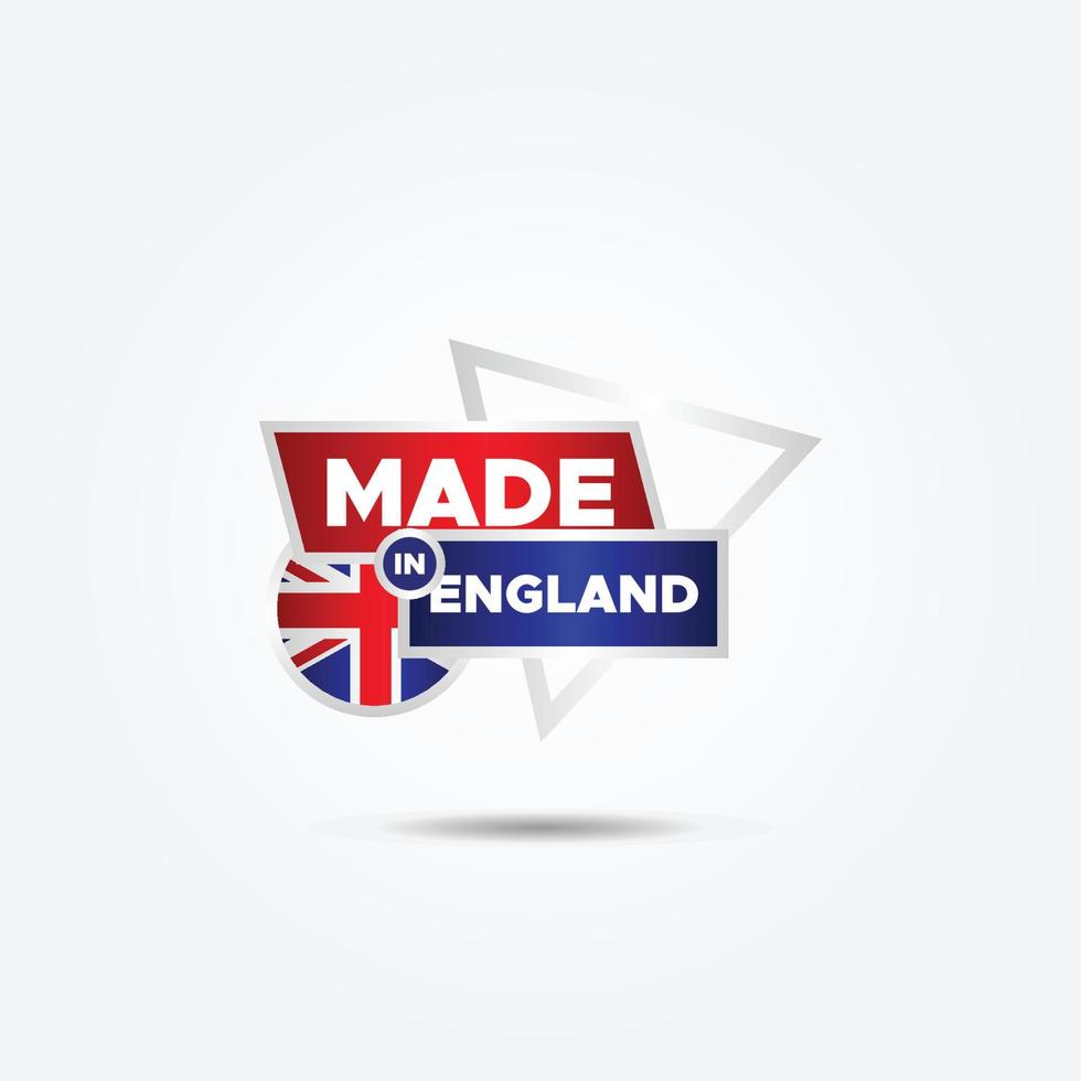 hecho en Inglaterra elegante etiqueta producto diseño vector