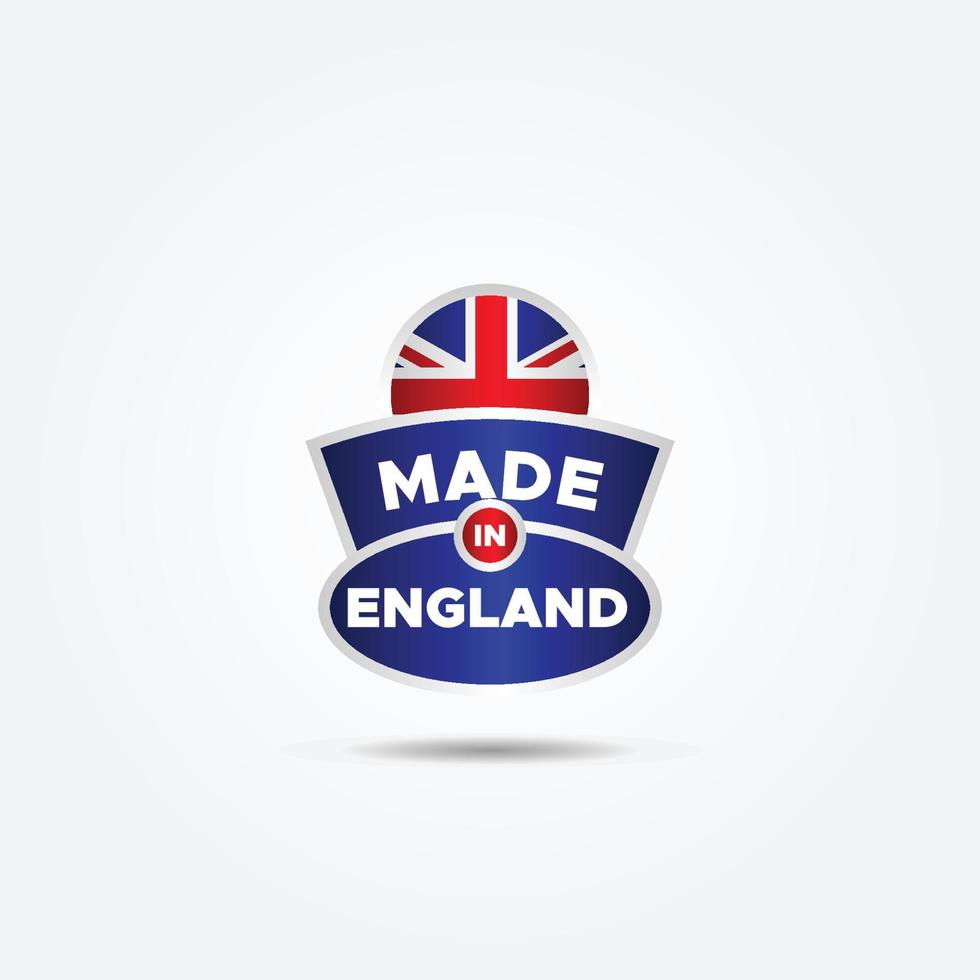 hecho en Inglaterra elegante etiqueta producto diseño vector