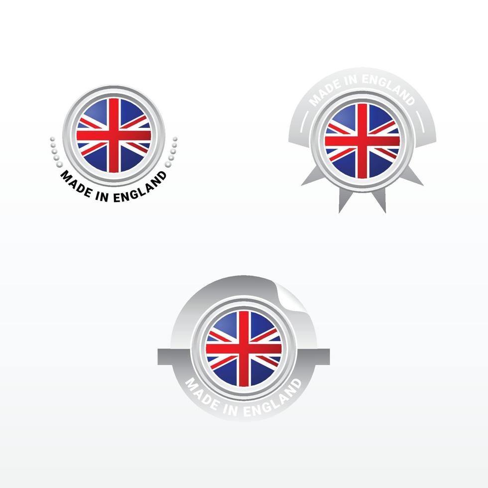 Made In England Elegant Label Product Design vector
