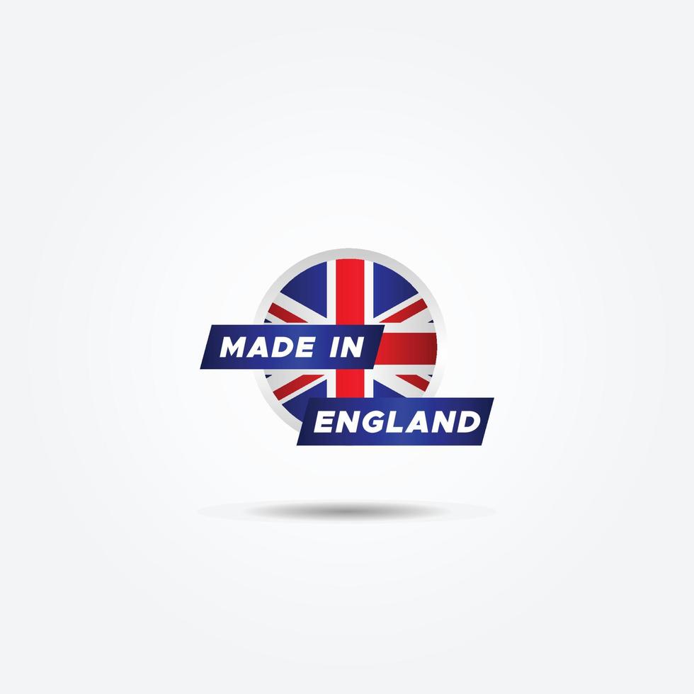 hecho en Inglaterra elegante etiqueta producto diseño vector