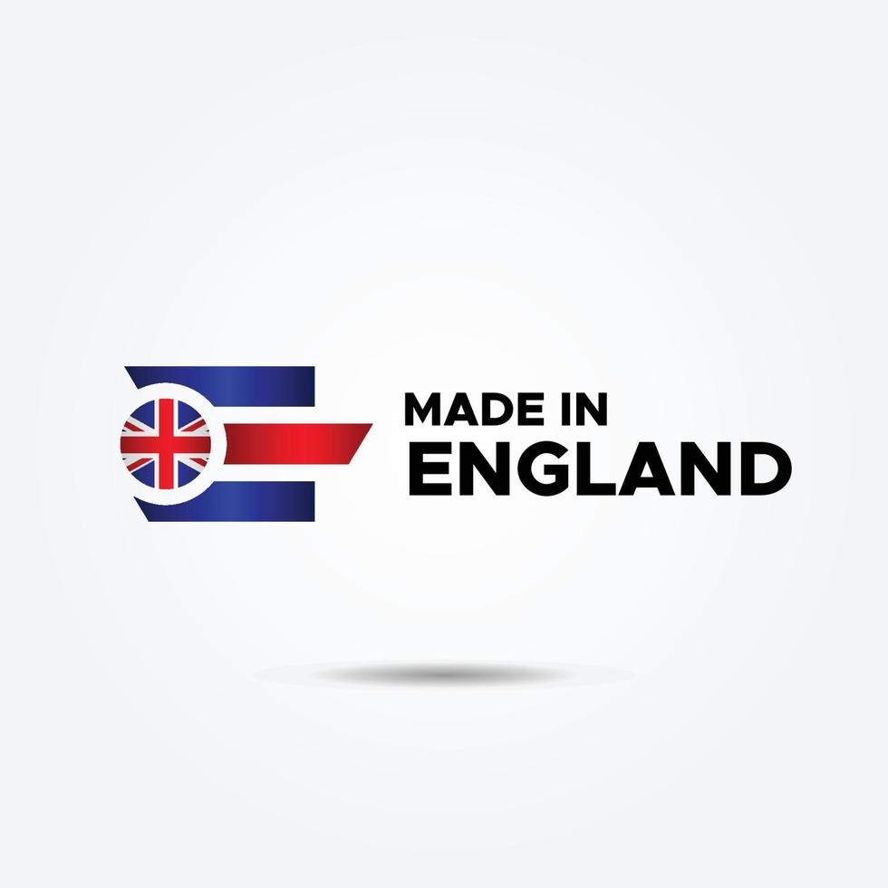 hecho en Inglaterra elegante etiqueta producto diseño vector