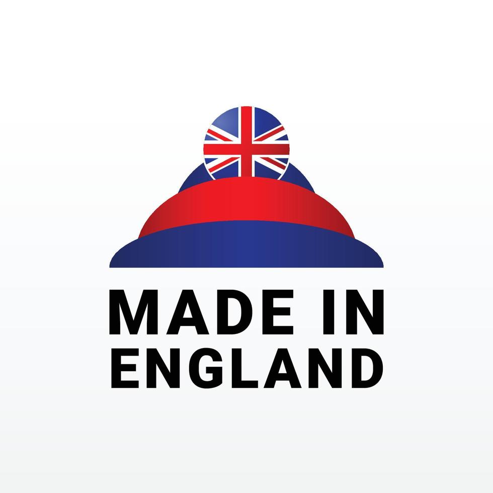 Made In England Elegant Label Product Design vector