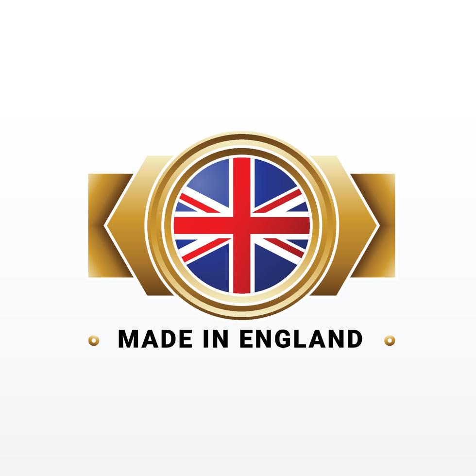 Made In England Elegant Label Product Design vector