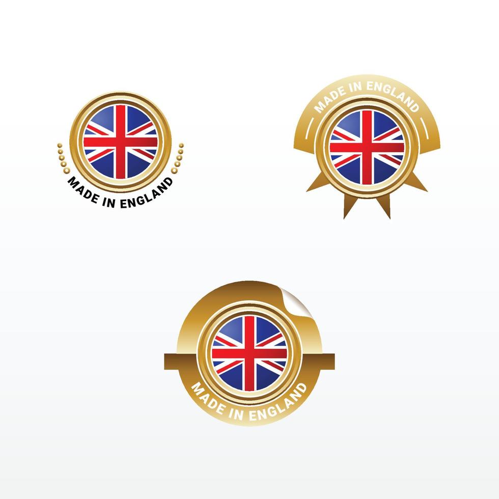 Made In England Elegant Label Product Design vector