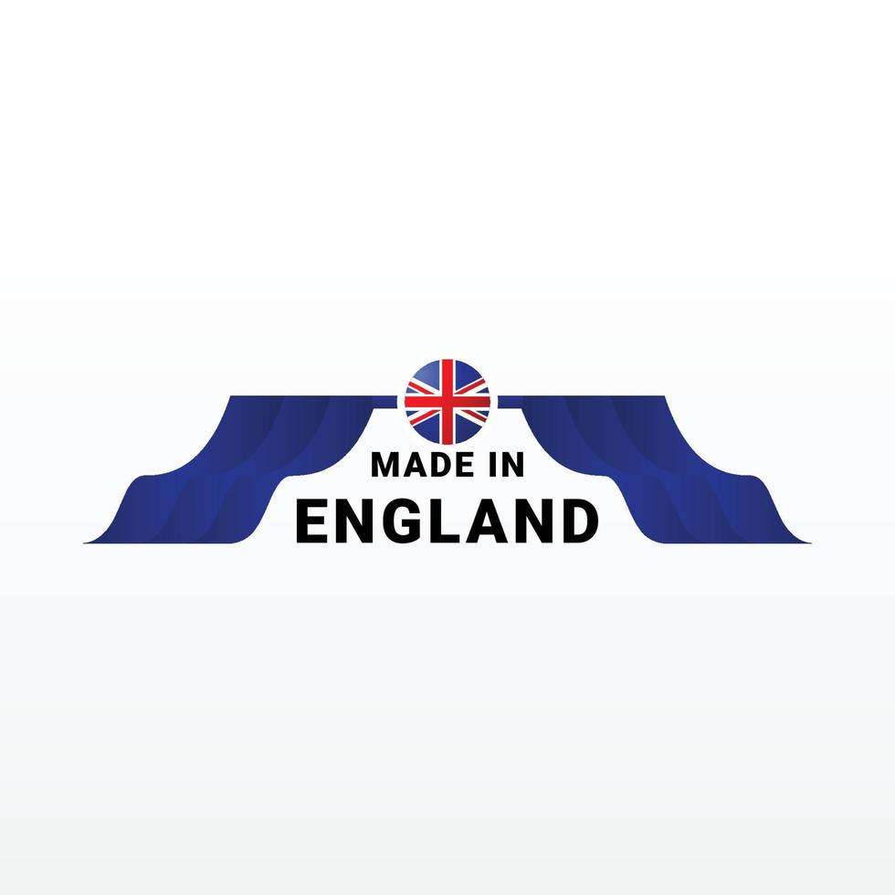 Made In England Elegant Label Product Design vector