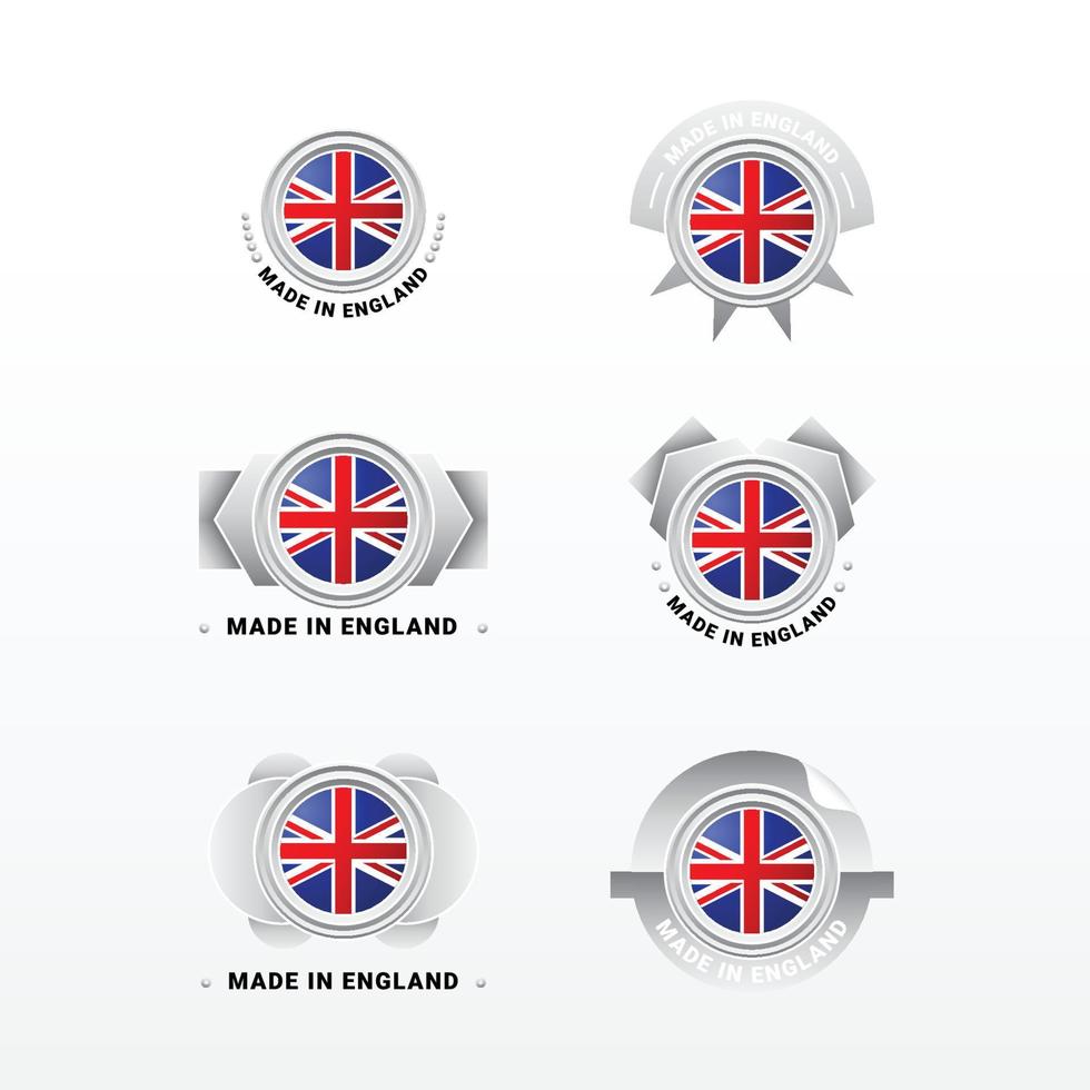 Made In England Elegant Label Product Design vector