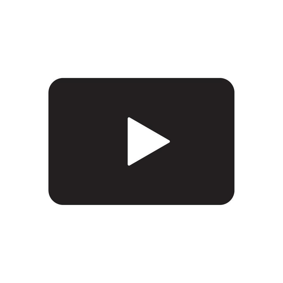 Music player or video player icon isolated vector illustration.