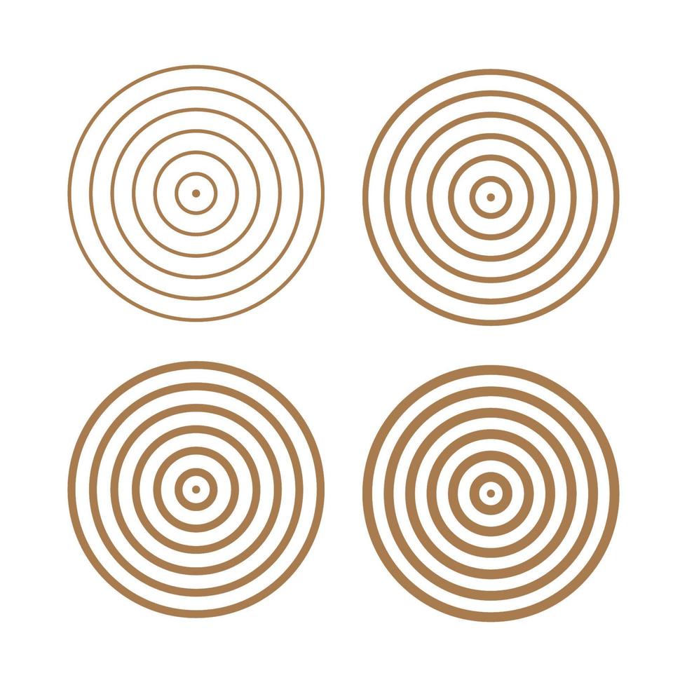 Target, circles, concentric circles, impact effect isolated vector illustration.