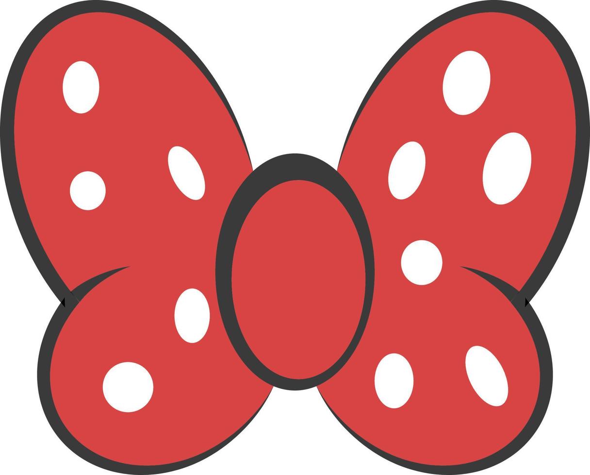 Bow red butterfly, hair decoration meme red bow vector