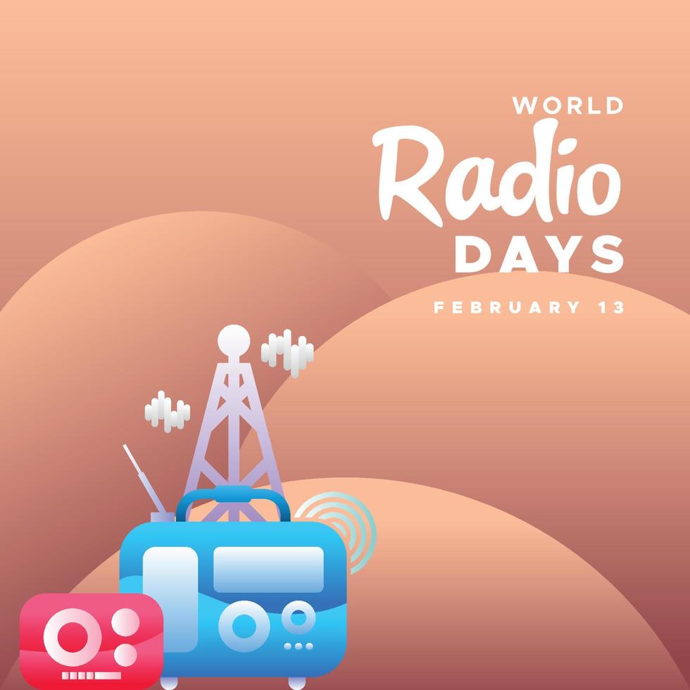 World Radio Day Design Background 21959326 Vector Art at Vecteezy