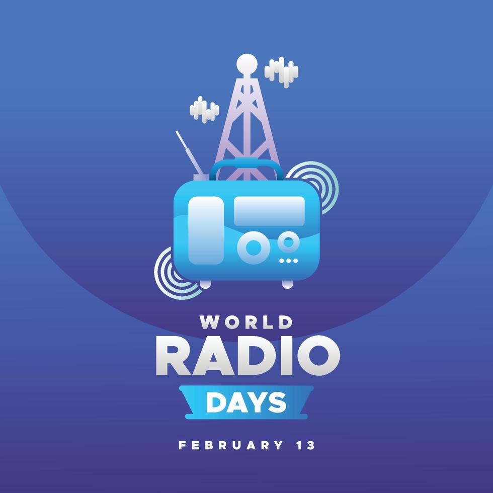 World Radio Day Design Background vector