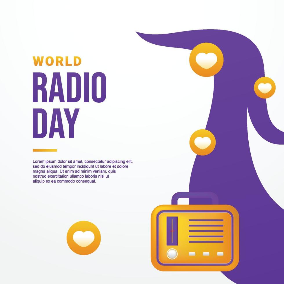 World Radio Day Design Background vector