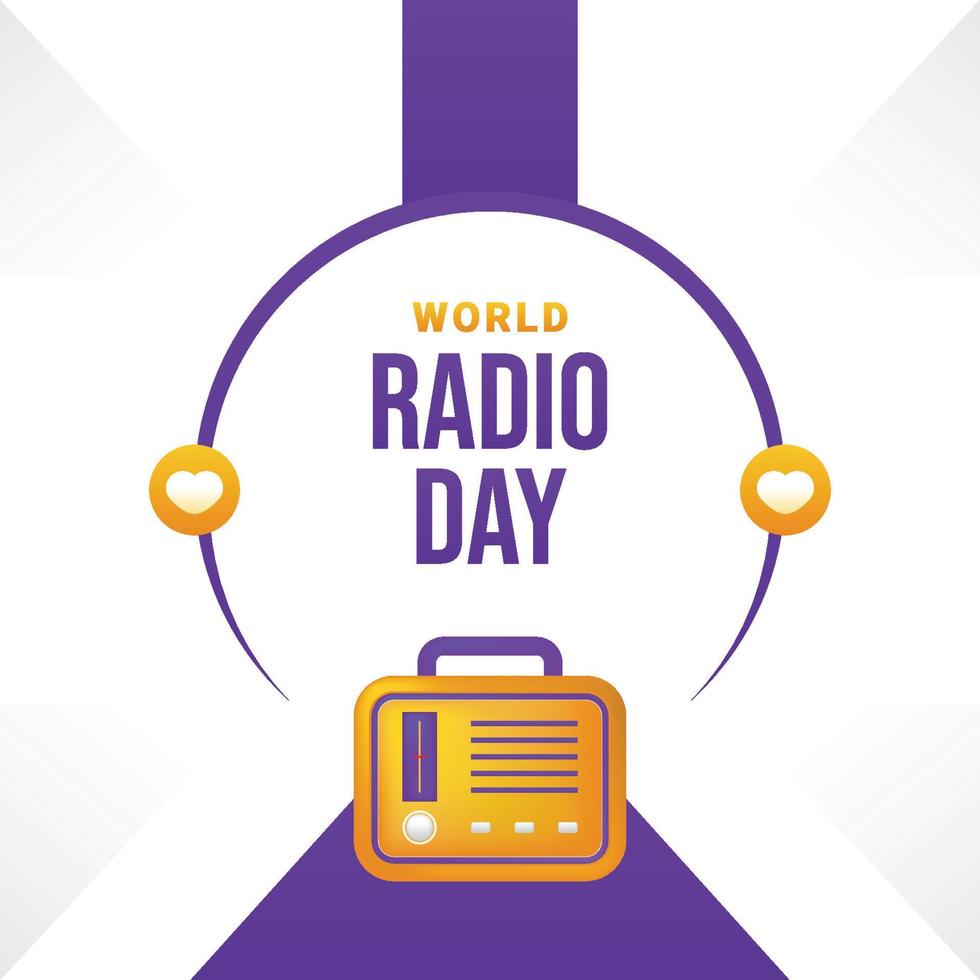 World Radio Day Design Background vector