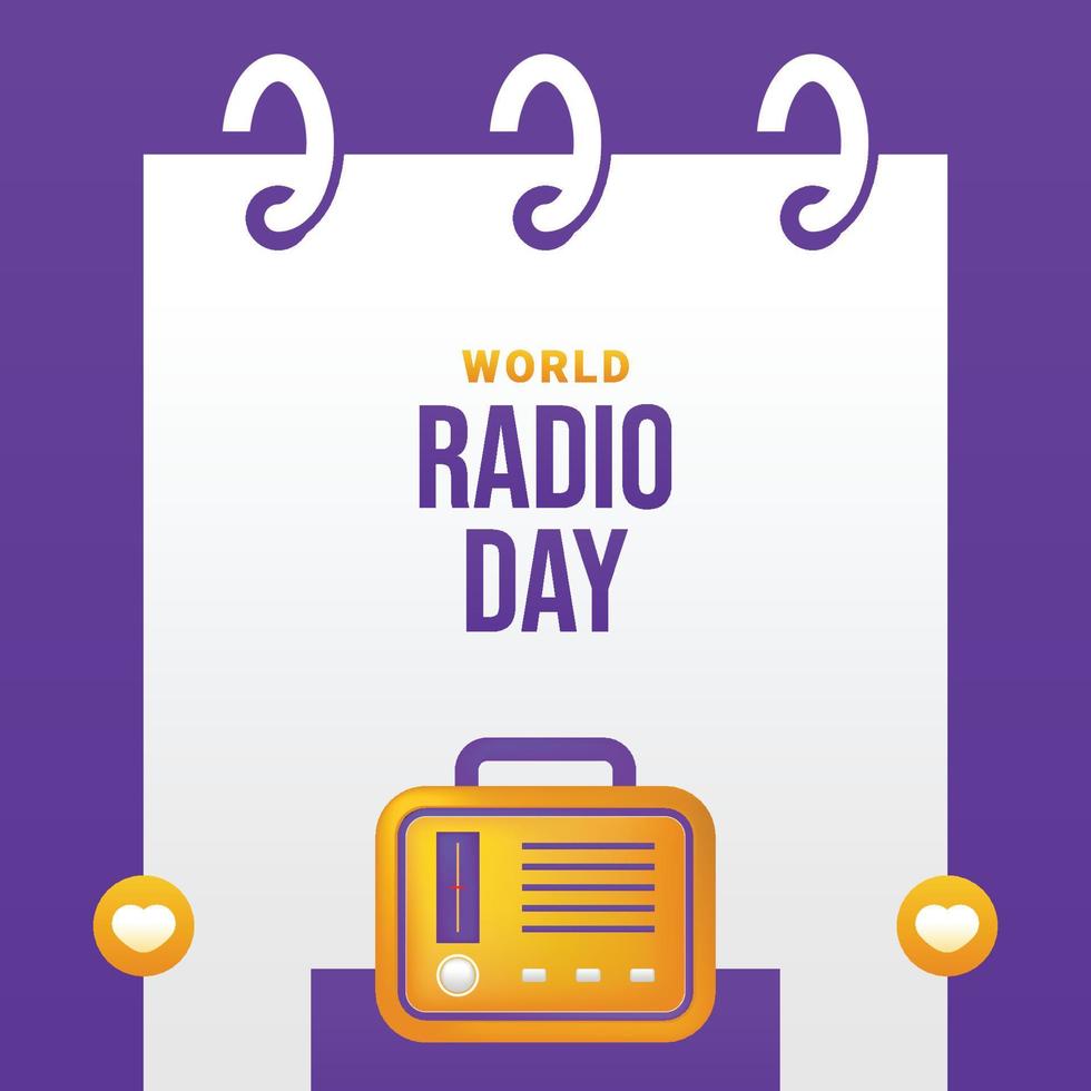 World Radio Day Design Background vector