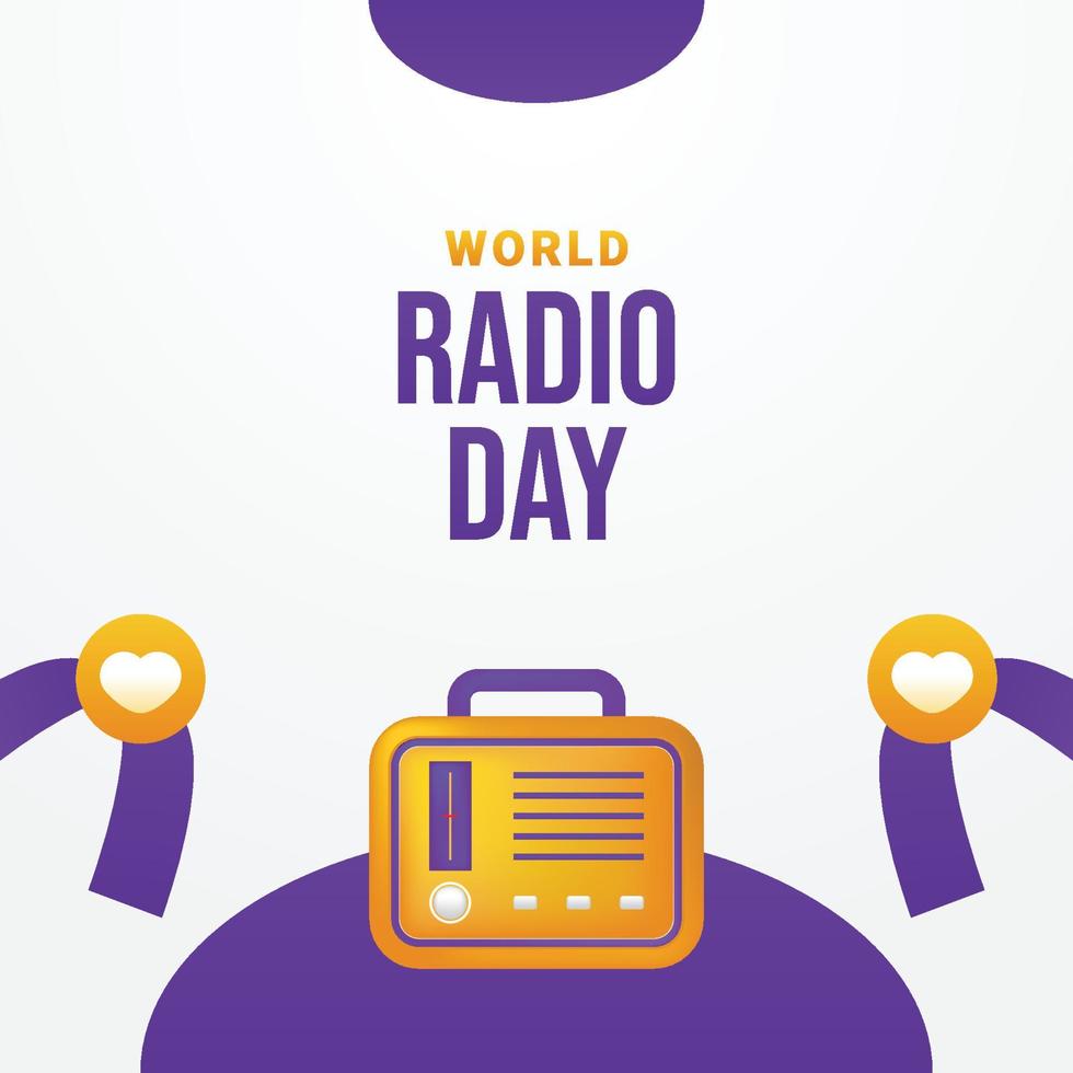 World Radio Day Design Background vector