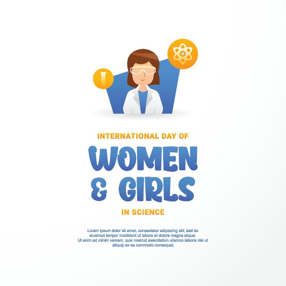 International Day Of Women And Girls In Science Design Vector