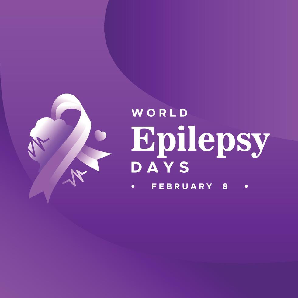 World Epilepsy Day Background With Ribbon vector