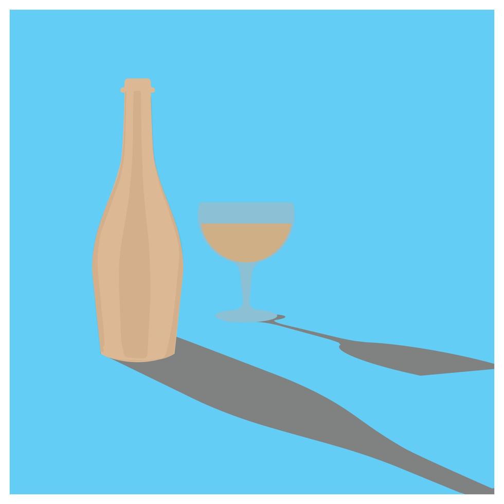 Champagne bottle icon vector