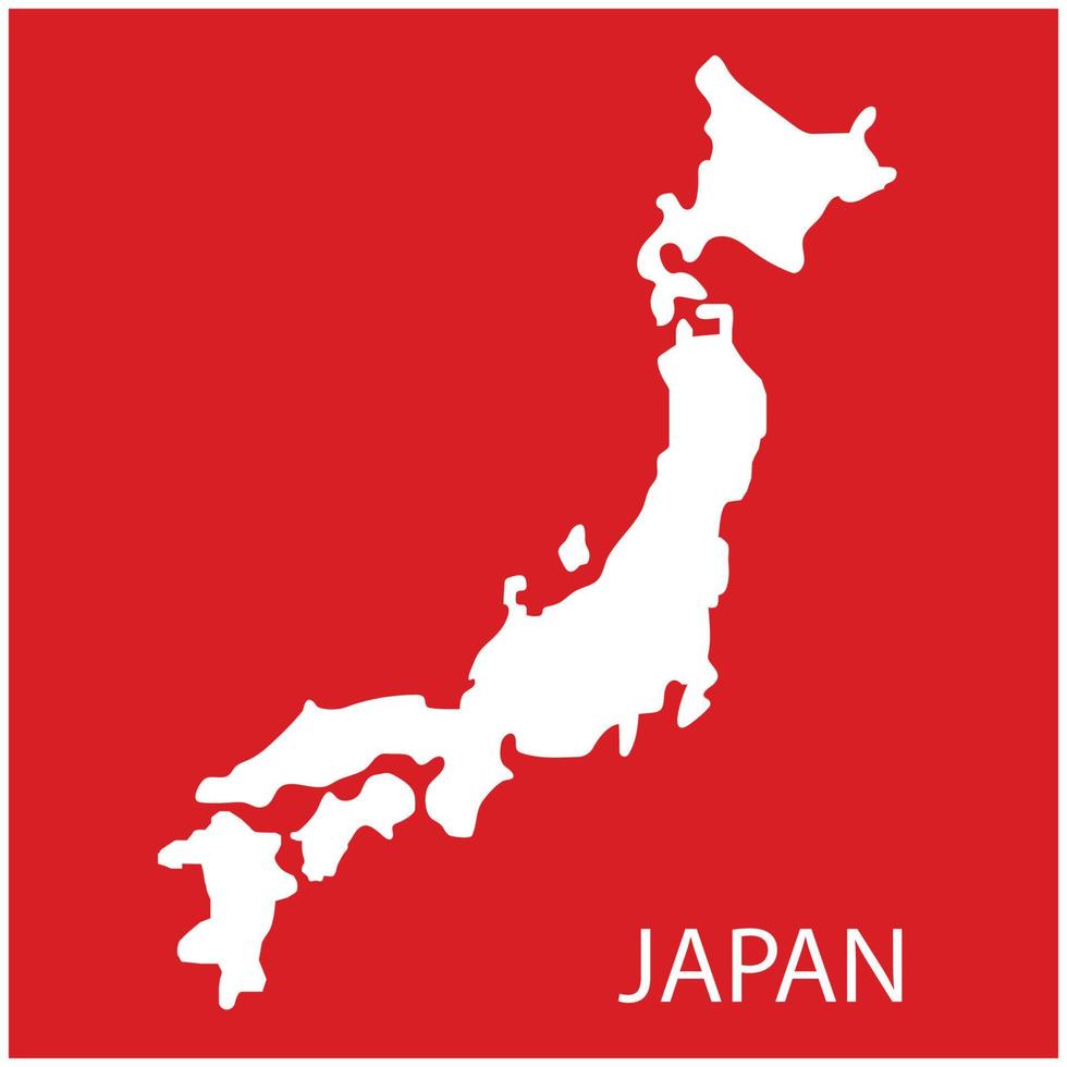 icono de mapa de japón vector