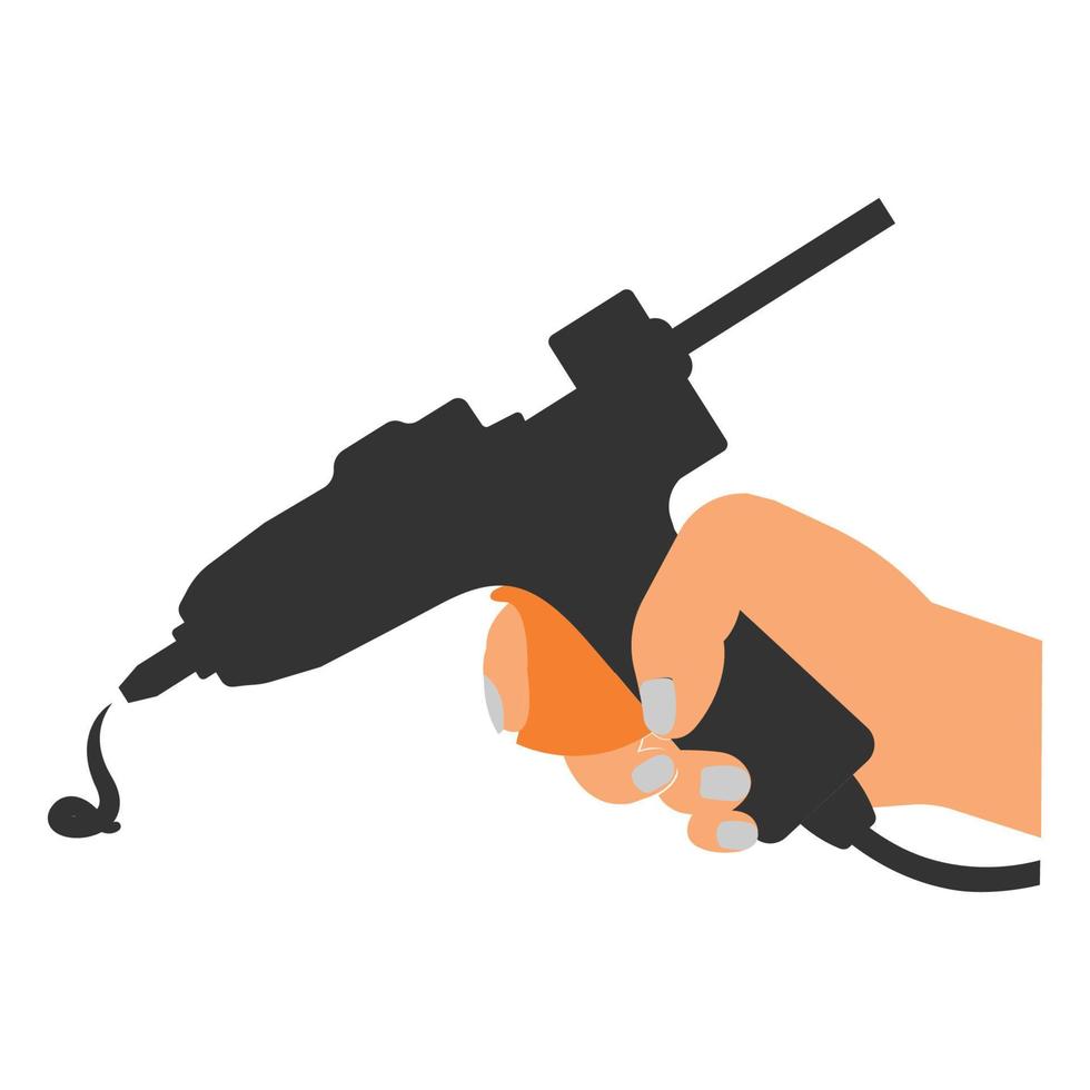 Glue gun vector icon