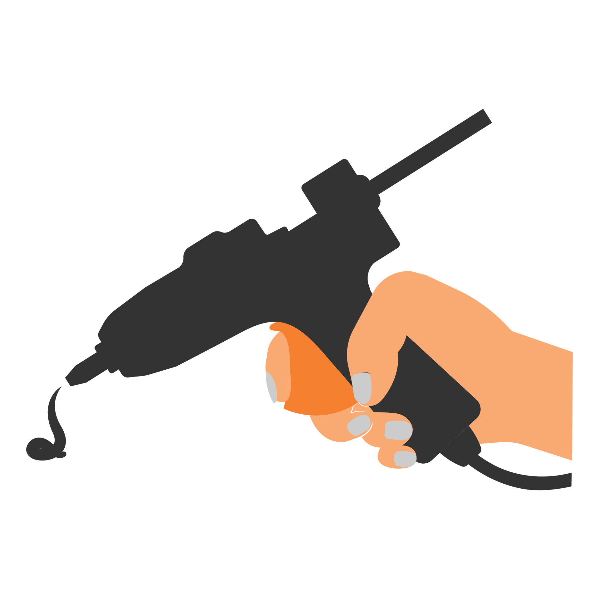 Glue gun vector icon 21959563 Vector Art at Vecteezy