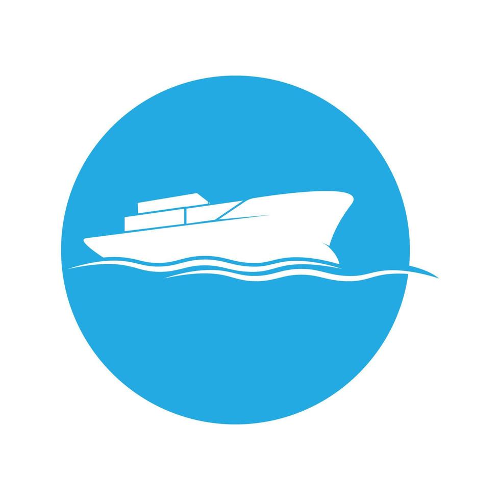 cargo ship logo vector