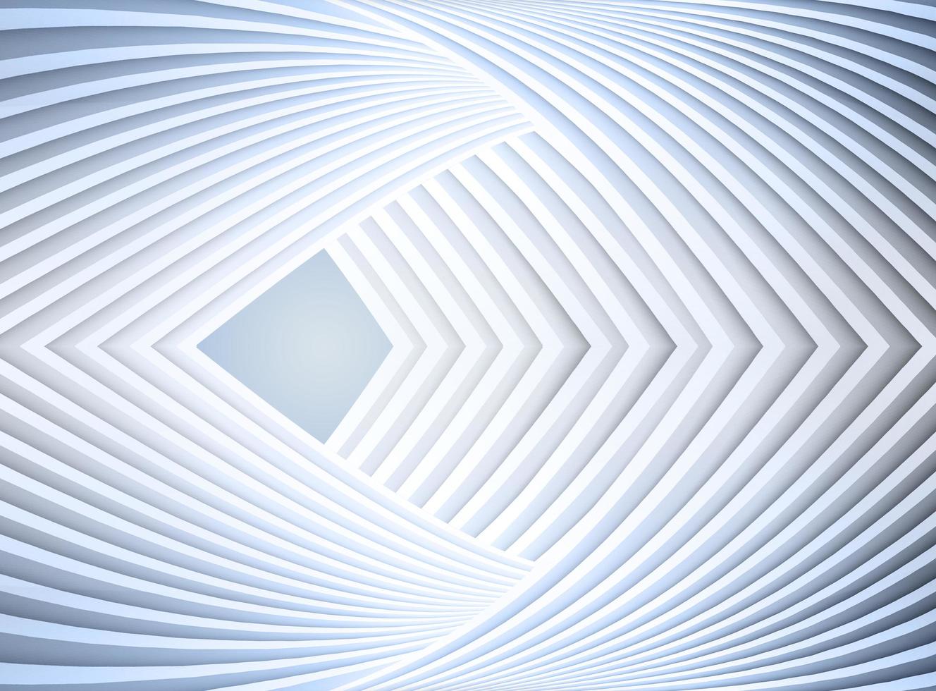White futuristic building curved lines man-made space 3D rendering photo