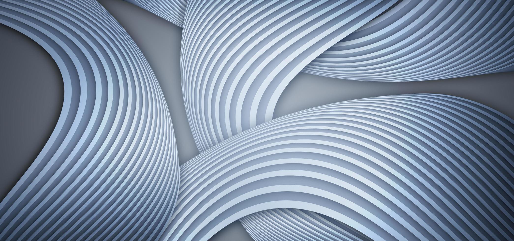 Silver gray curved lines high end texture texture background 3D rendering photo