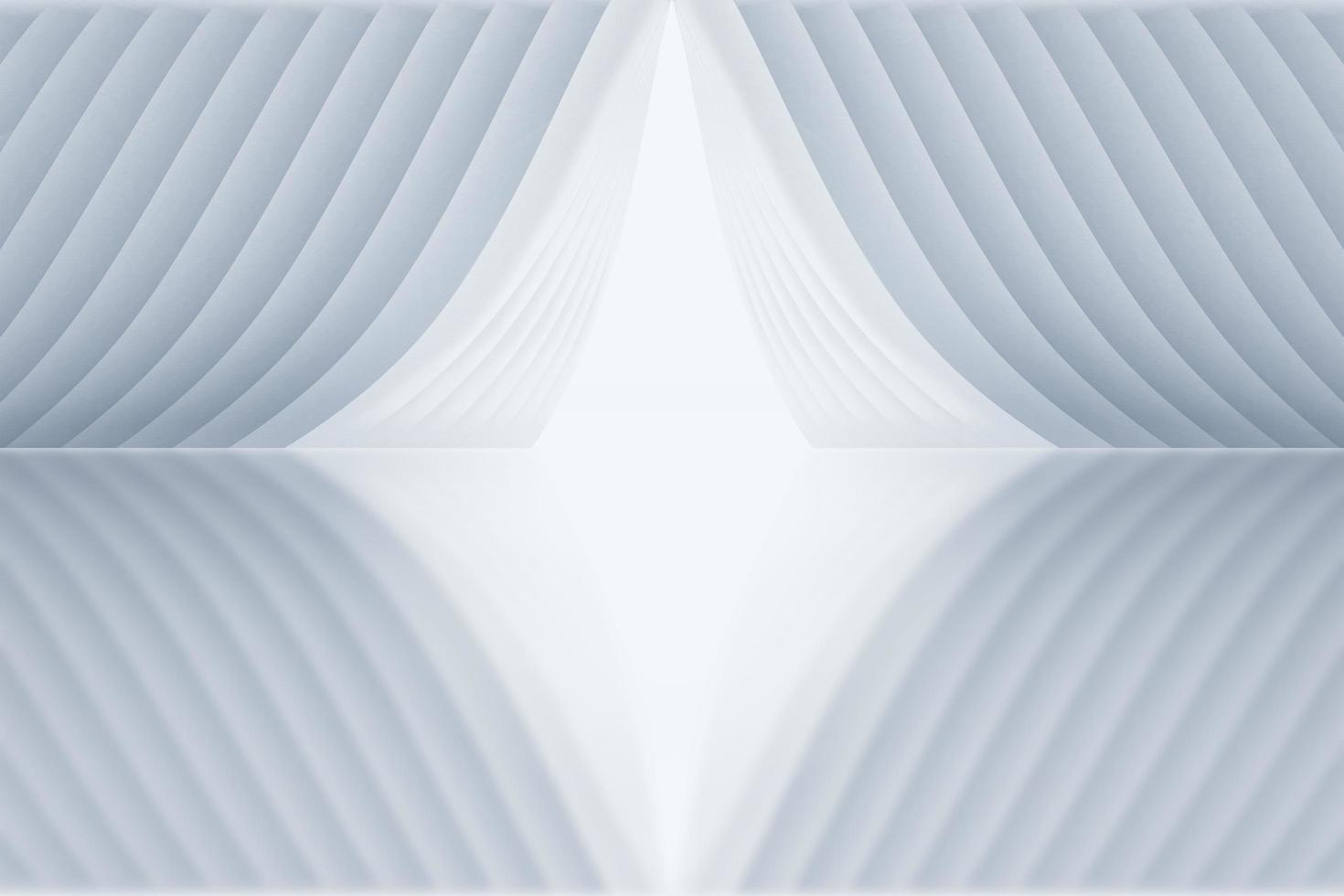 Abstract 3d rendering of empty white room with light in the middle. White interior wall facade and vertical ground space background 3d rendering. photo