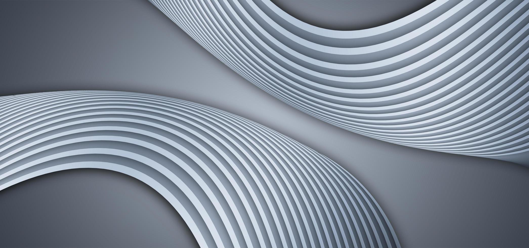 Silver gray curved lines high end texture texture background 3D rendering photo