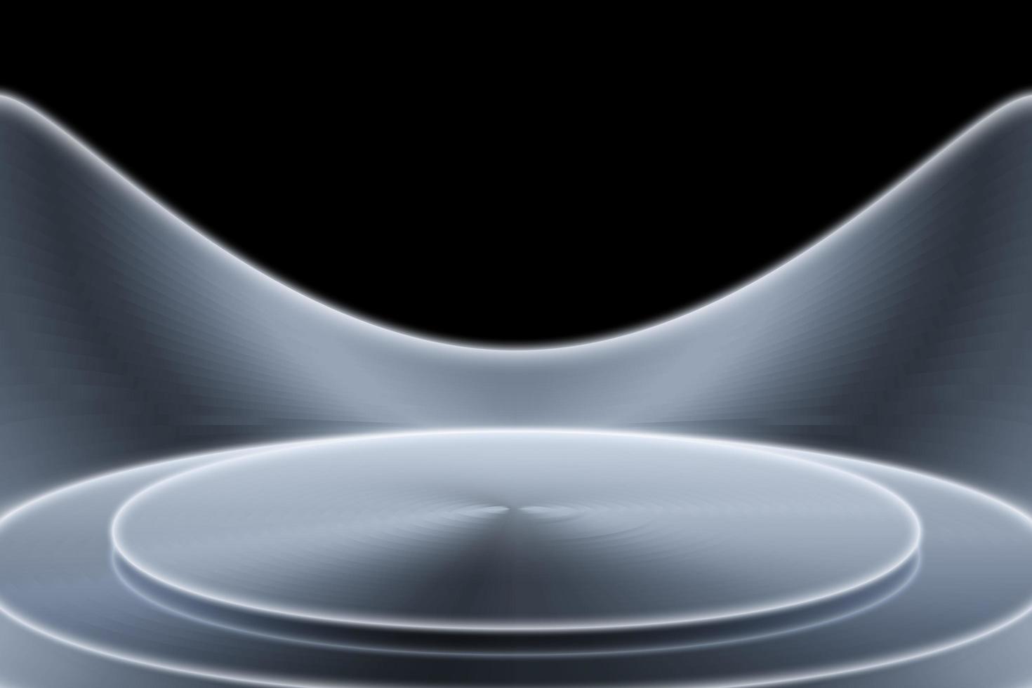 3D rendering of futuristic silver gray empty product display exhibition space photo