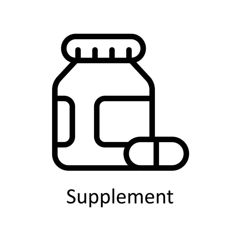 Supplement Vector  outline Icons. Simple stock illustration stock