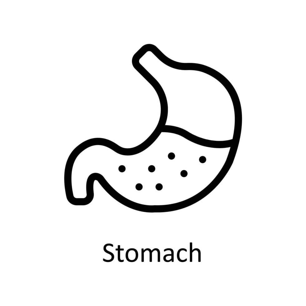 Stomach Vector  outline Icons. Simple stock illustration stock