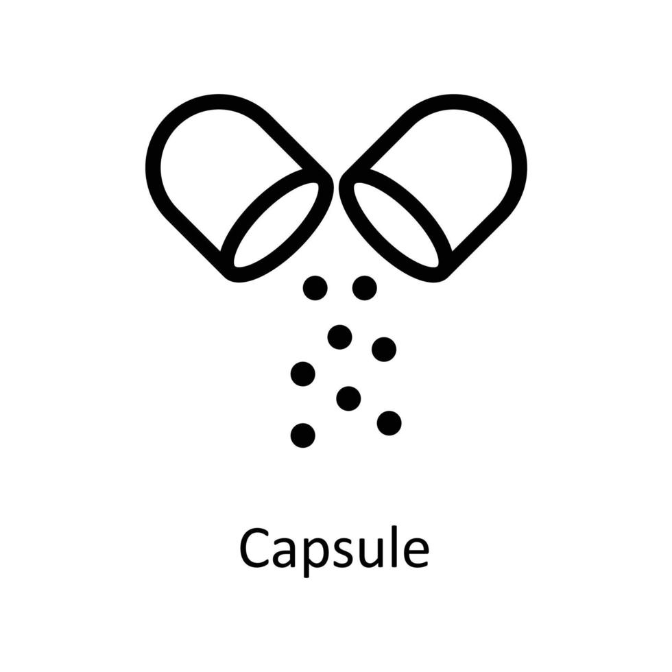 Capsule Vector  outline Icons. Simple stock illustration stock