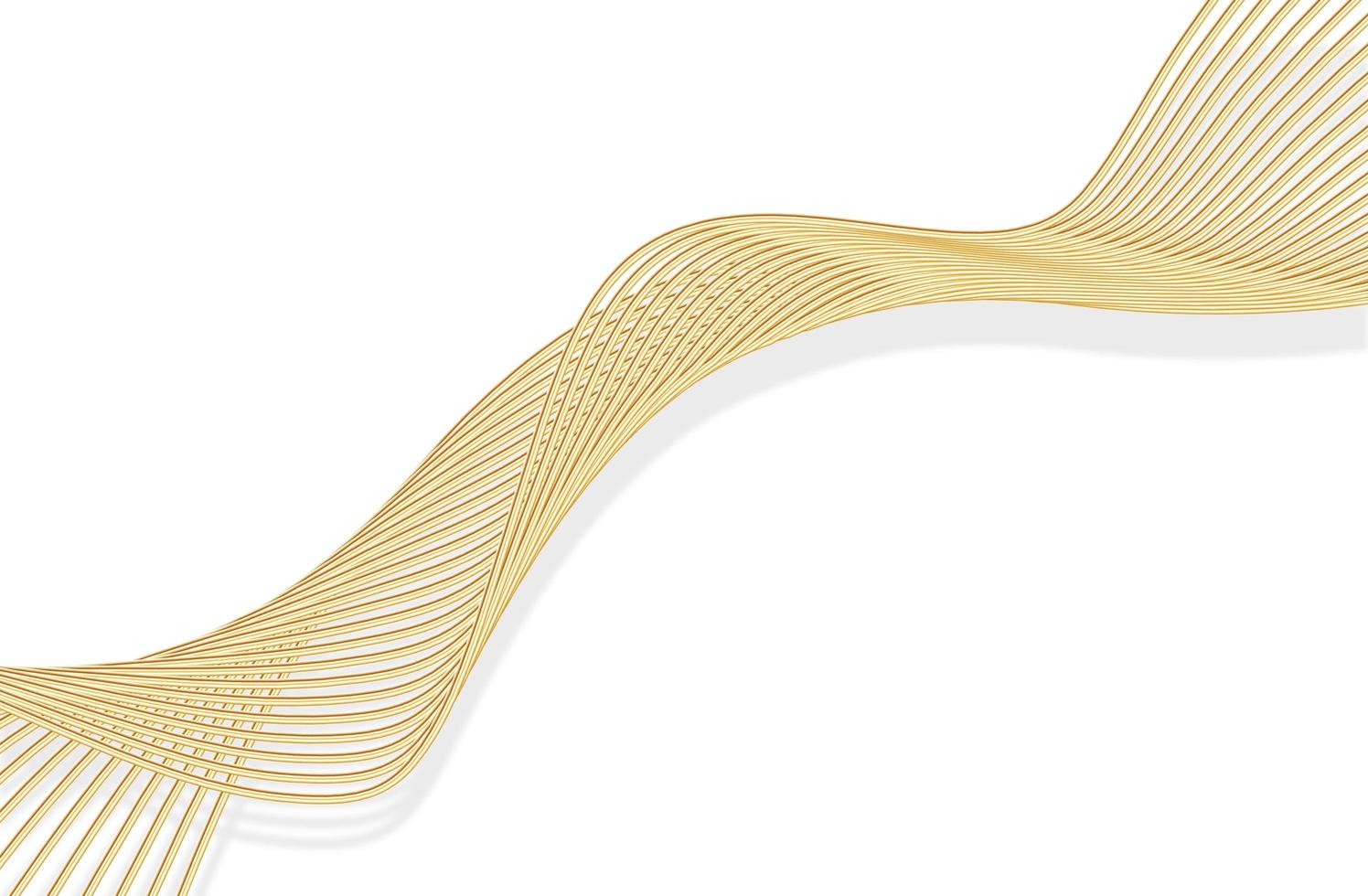 3D render undulating gold abstract line texture texture background photo