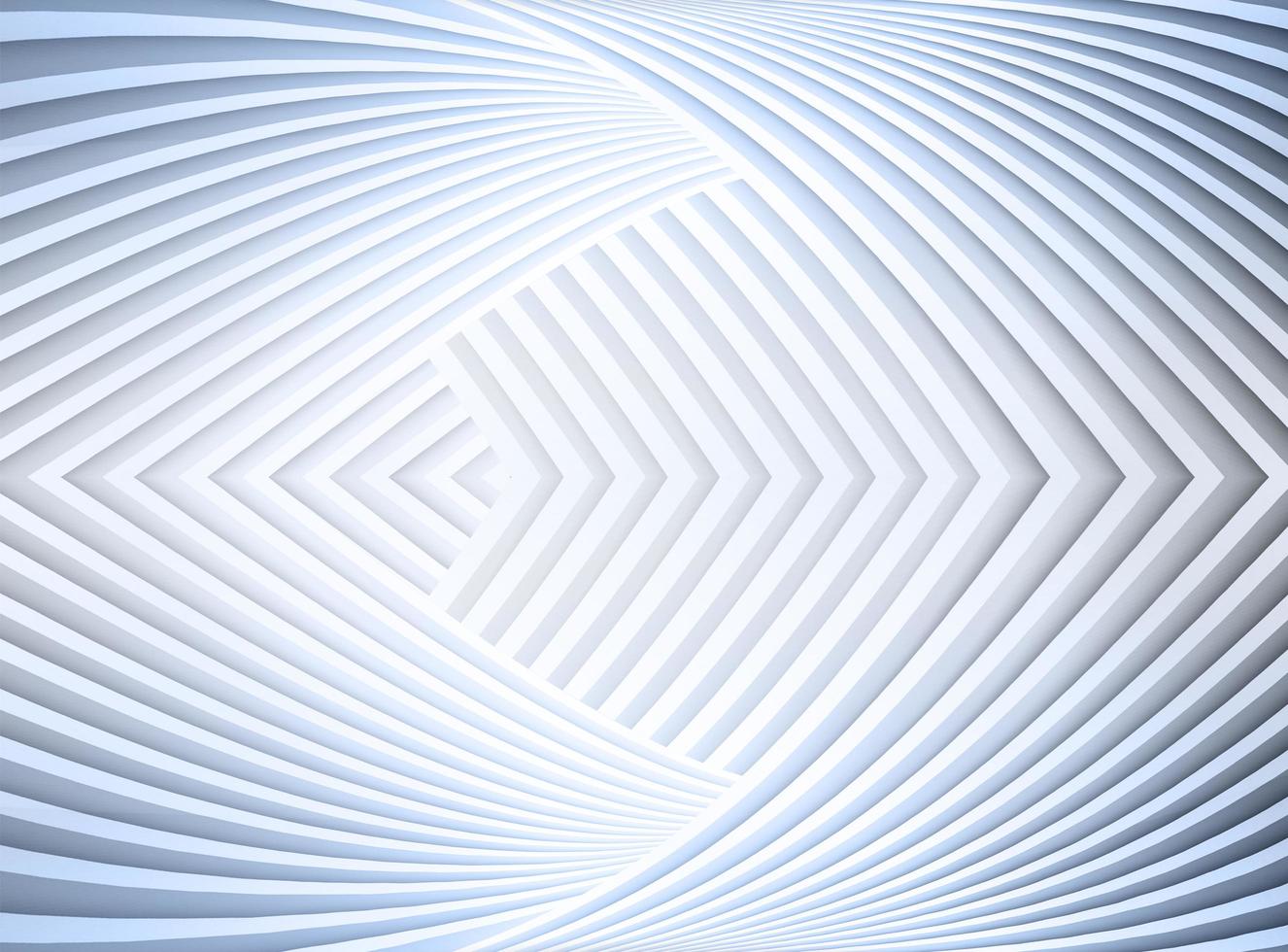 White futuristic building curved lines man-made space 3D rendering photo