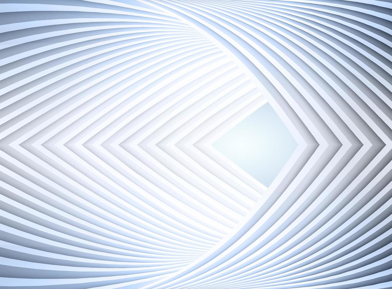 White futuristic building curved lines man-made space 3D rendering photo