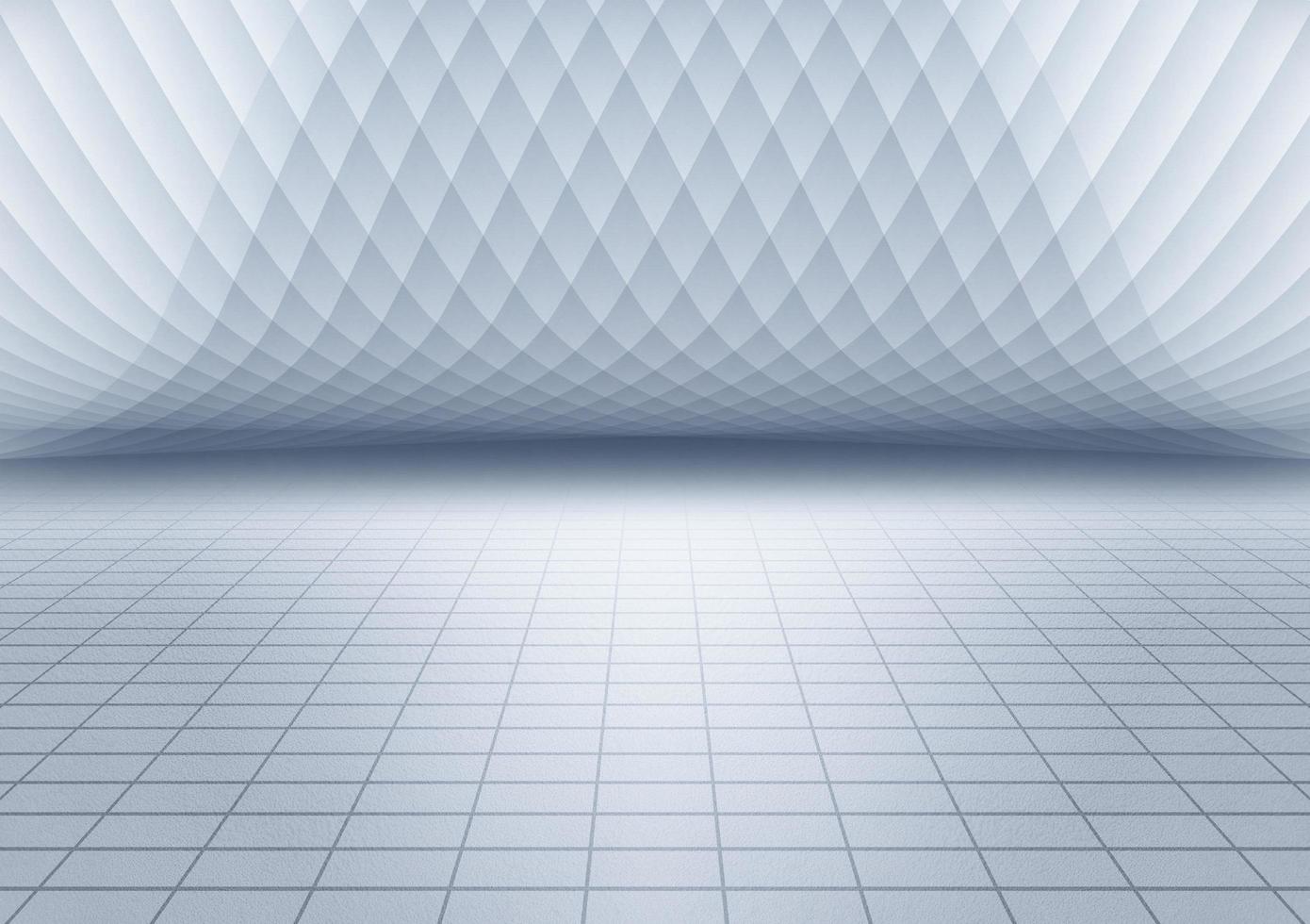 Abstract 3d rendering of empty white room with light in the middle. White interior wall facade and vertical ground space background 3d rendering. photo