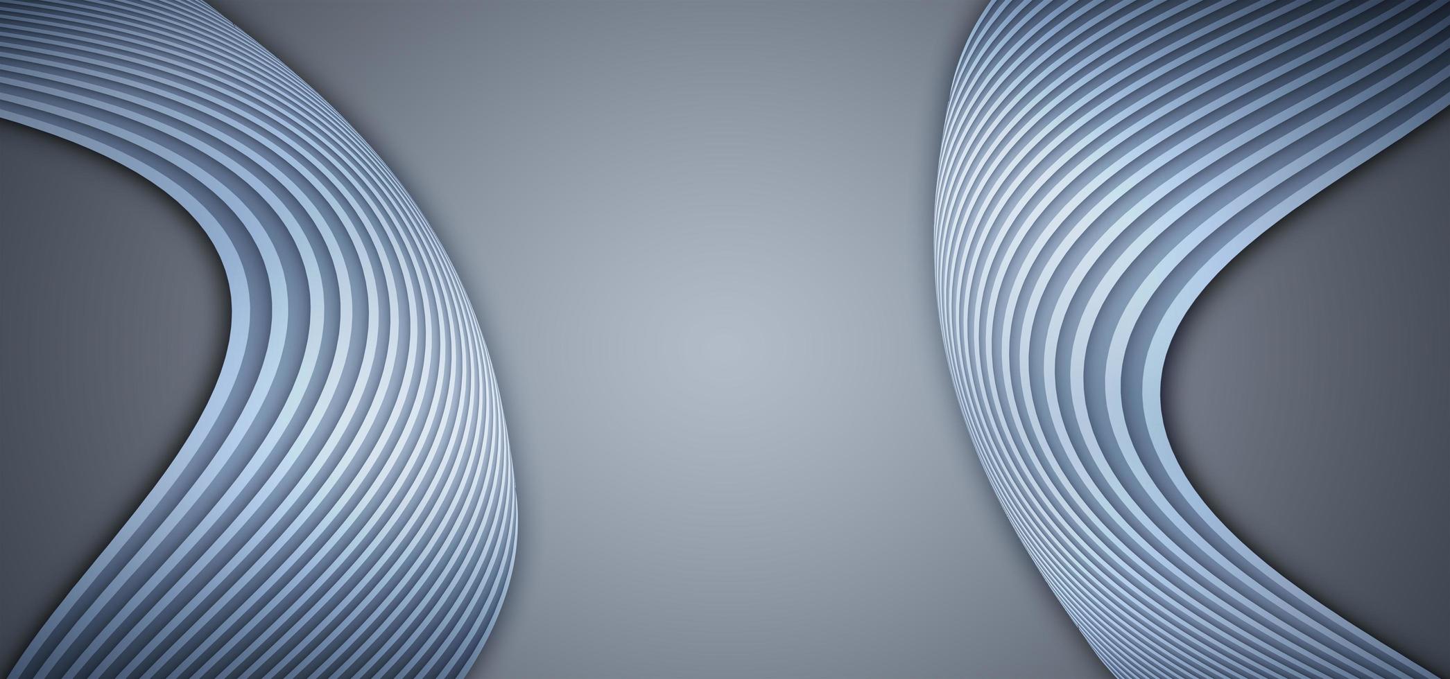 Silver gray curved lines high end texture texture background 3D rendering photo
