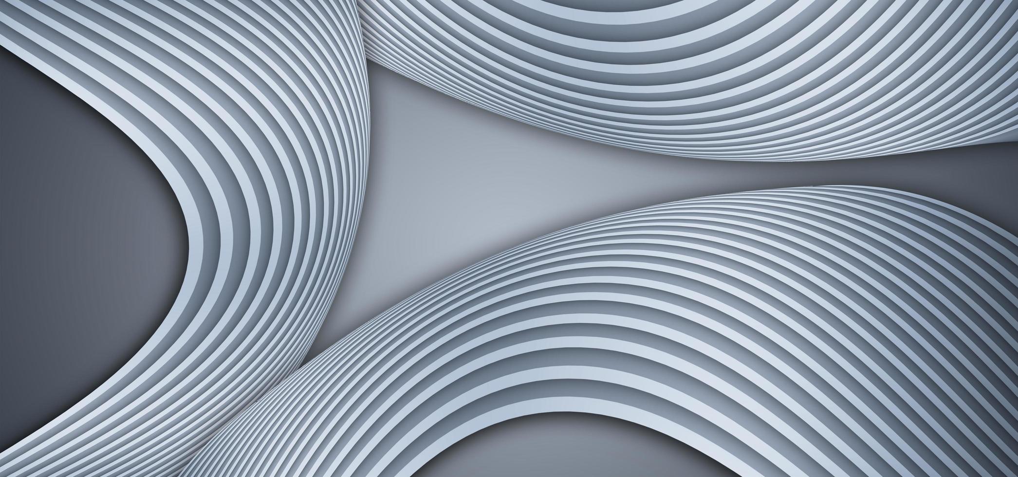 Silver gray curved lines high end texture texture background 3D rendering photo