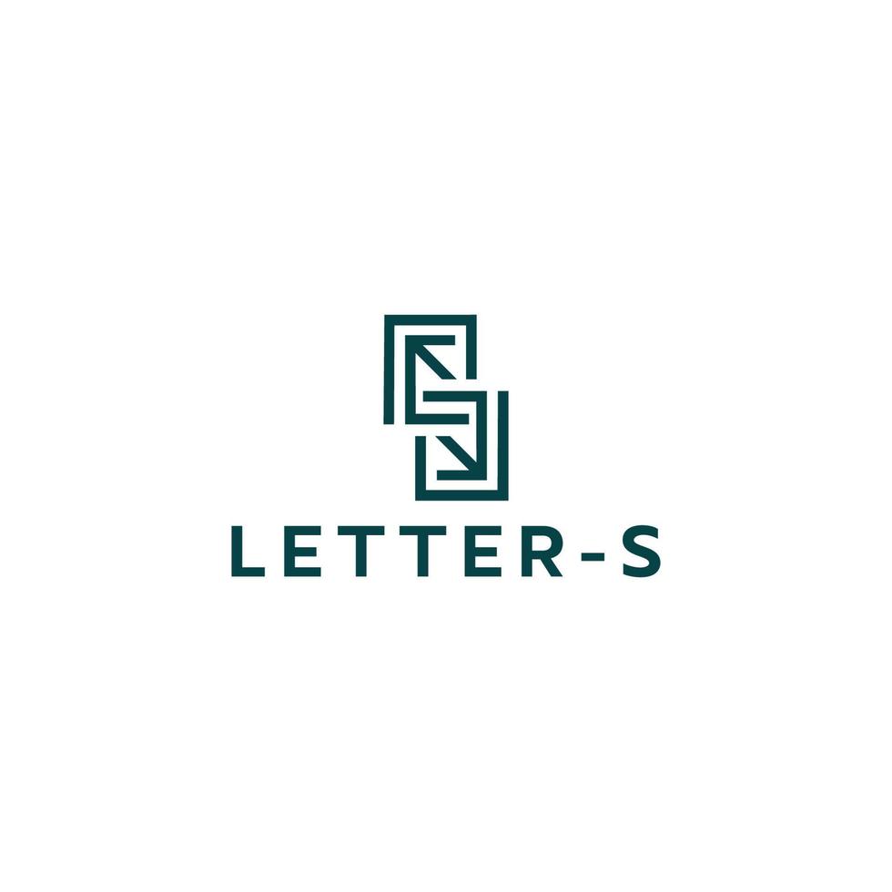 Ilustración de vector de plantilla de diseño de logotipo letra s