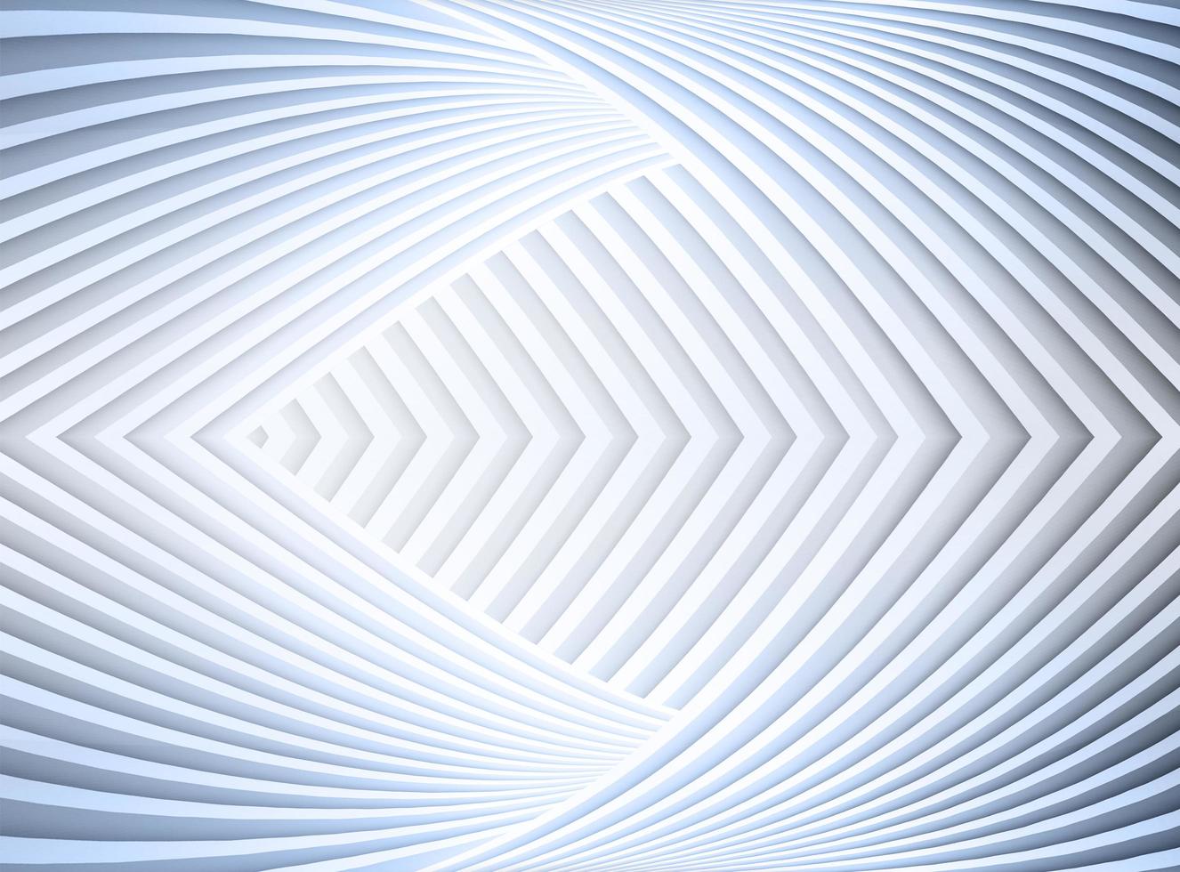 White futuristic building curved lines man-made space 3D rendering photo