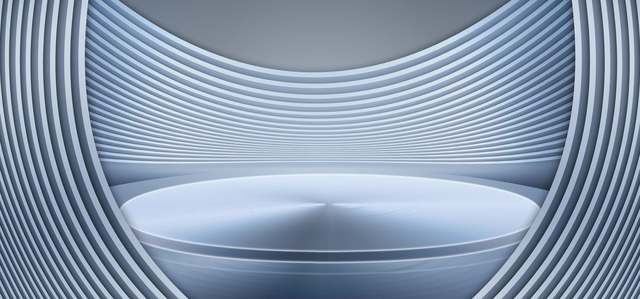 3D rendering metal silver texture display exhibition future space sense background photo