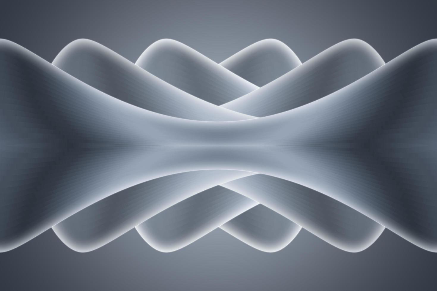 3D rendering of curved symmetrical abstract buildings or rolling mountains photo