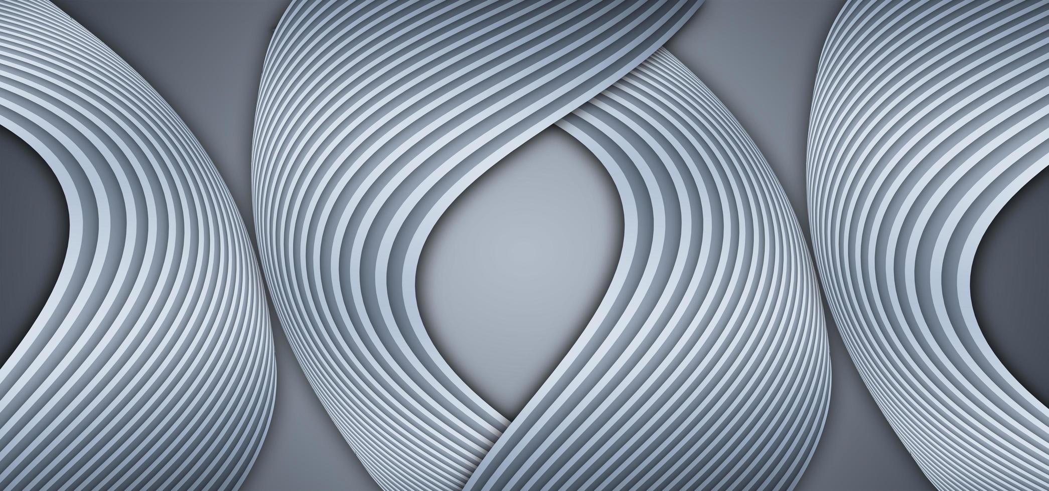 Silver gray curved lines high end texture texture background 3D rendering photo
