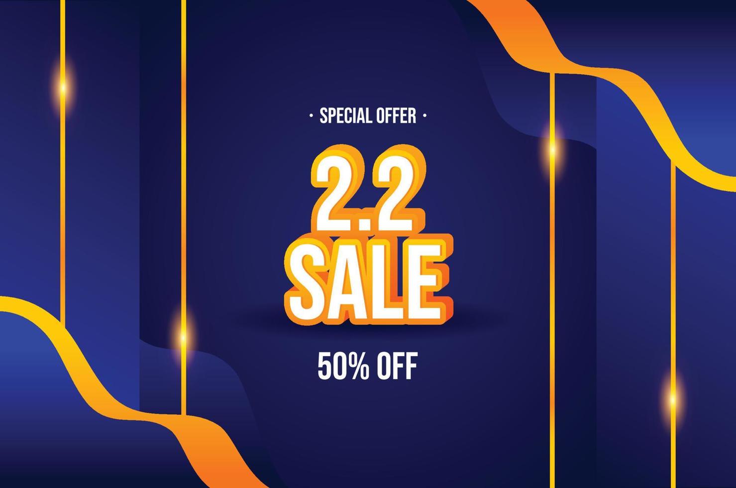 2.2 Sale Landing Page Gradient Vector Template