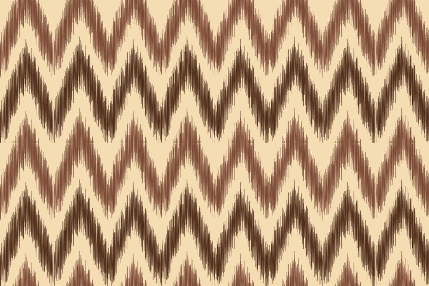 Ethnic Ikat fabric pattern geometric style.African Ikat embroidery Ethnic oriental pattern brown cream background. Abstract,vector,illustration.For texture,clothing,wrapping,decoration,carpet. vector