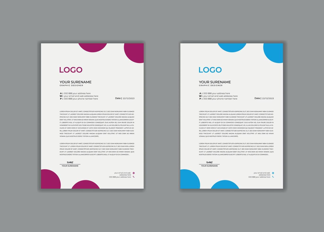 letterhead, letterhead template, letterhead design, vector clean Professional modern simple unique school hospital medical new minimalist elegant vector style modern corporate letterhead template