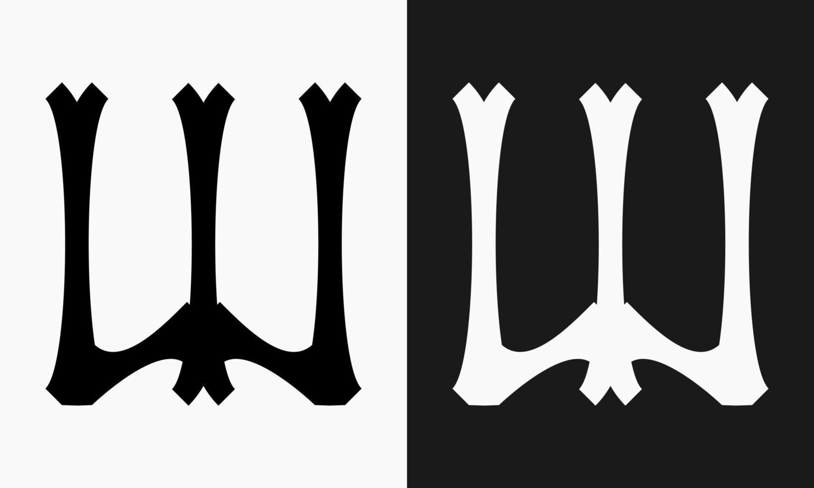 A letter-shaped design that has a classic effect and a gothic feel. suitable for use as a logo or marker vector